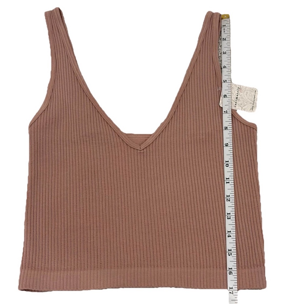 Free People Intimately Solid Rib Brami Size XS / S Almond Beige Nude NWT NEW - Picture 8 of 8